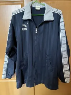 PUMA ストライプジャージ S-M ネイビー