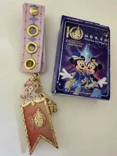 上海ディズニー 10周年 フラッグマグネット付きチャーム ジェラトーニ
