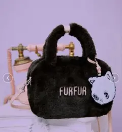 FURFUR×foxyミラー付きエコファースクエアボストンバッグ