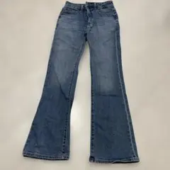 【値下げ】GU スリムフレアデニム ダークブルー