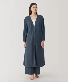 【極美品】無印良品　楊柳ガーゼ ロングカーディガン・パンツセット