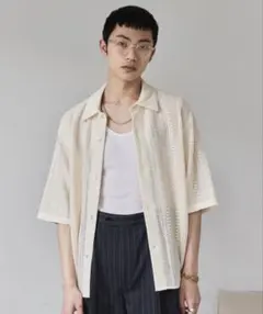 soerte Loose Half Sleeve Box Shirt アイボリーのサムネイル
