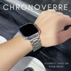 スマートウォッチ　メタル調バンド 一体型 高級感　ベルト