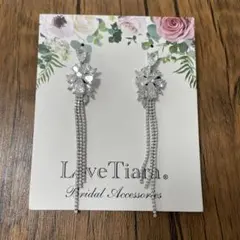 LoveTiara フローラルタッセル ジルコニア イヤリング