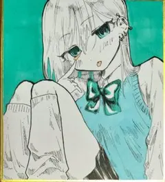 ゆ*】様 手描きイラスト オリジナル 天使 女の子 色紙 アナログ ゆ*。様 オリジナル 手描き イラスト 女の子 天使界隈 量産型 地雷系