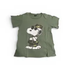 スヌーピー Tシャツ オリーブグリーン　 90's made in USA