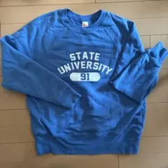 STATE UNIVERSITY スウェット　Mサイズ　青　トレーナー