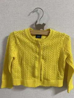 babyGAP 美品！黄色編み込みカーディガン 80cm
