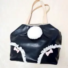 タグ付き未使用 コケティッシュティアラ レースアップハンドバッグ 白