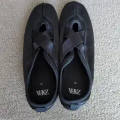 ZARA　サテン バレエシューズ ブラック 37のサムネイル