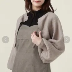 archives リブ編みクロップドカーディガン