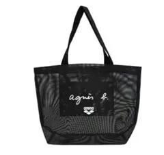 新品未使用　agnes b. × arena メッシュトートバッグ ブラック