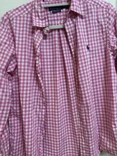 Polo Ralph Lauren 半袖シャツ 14-16 ピンク チェック