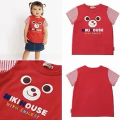 【美品】ミキハウス☆半袖 ロゴTシャツ(100)