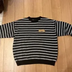 THRASHER 黒白ストライプニット