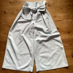 CECIL McBEE  リボンベルト付ワイドパンツ　ライトブルーMサイズ