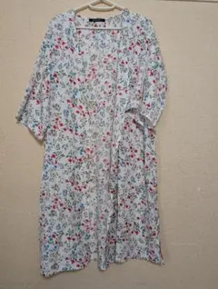 花柄 ロングカーディガン　Lサイズ