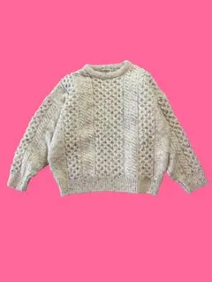 80's 90's フィッシャーマンニット　アランニット　アイルランド製