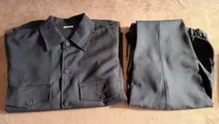 GU メンズ ブラック 上下セット/L