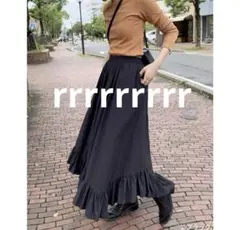 rrrrrrrrr ナインアール　変形　トリックデザインスカート　ブラック　Mのサムネイル