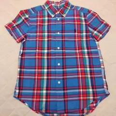 Ralph Lauren 半袖チェックシャツ 7才