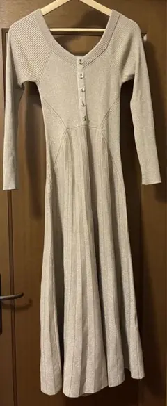 リリーブラウン ラメニットワンピース