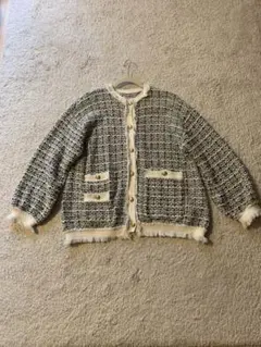 Mila Owen ノーカラーツイードジャケット