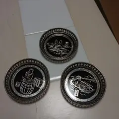 昭和レトロ　　ウイスキーメタルコースター3個セット