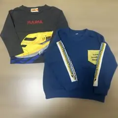 プラレール ドクターイエロー ロンT トレーナー 100cm 2枚セット キッズ