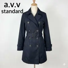 a.v.v standard トレンチコート ネイビー【M】ダブルブレスト 春秋