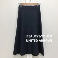 ビューティーアンドユースユナイテッドアローズ カラー フレア スカート 日本製