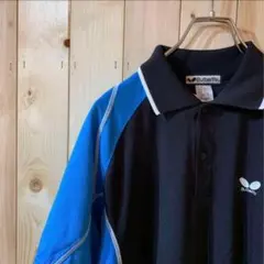 AE1632 Betterfly メッシュポロシャツ ブラック×ブルー メンズ