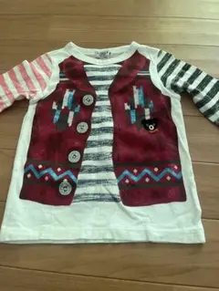 ダブルビー　だまし絵　ロングTシャツ　100