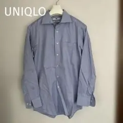 未使用　UNIQLOユニクロ　スーパーノンアイロンシャツ　Mサイズ　ブルー系