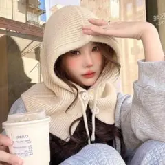 ❤️❤️ レディースニット バラクラバフードウォーマー❤️❤️