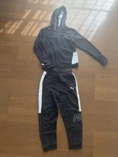 PUMA キッズ ジャージ セットアップ ブラック