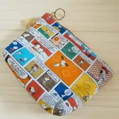 PEANUTS スヌーピー レピア織 ポーチ コミック柄 マチ付き SNOOPY
