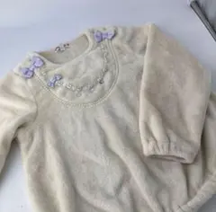 女の子　長袖　トップス　トレーナー　モコモコ　リボン　anyFAM 120