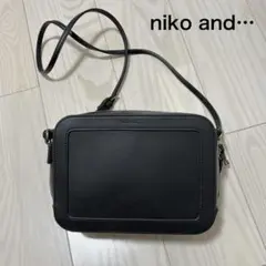 niko and… ニコアンド ロゴ ショルダーバッグ ブラック 黒 良品のサムネイル