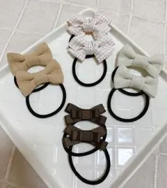 ベビー&キッズヘアゴム【アソートセット♡】ソイラテ　ミルクティー　ブラウン