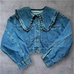 ZARA フリル デニムジャケット