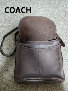 COACH 本革 ショルダーバッグ ブラウン 斜め掛け