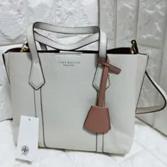Tory Burch トリーバーチ レザー ショルダーバッグ シボ革 タグ付き