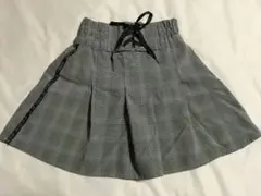 グレー系チェックフレアスカート 130cm