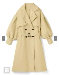 GRL ベルト付きボリュームスリーブトレンチコート イエロー