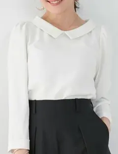 新品 Liala × PG フラットカラー パフスリーブ ブラウス Sサイズのサムネイル