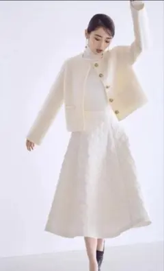 アプワイザーリッシェ ミディ丈フレアキルトスカート