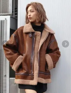 EMODA ワイドアームフェイクムートンブルゾン