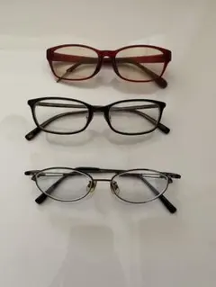 【ジャンク品】　度あり　ブルーライトカット　メガネ 3点セット　JINS