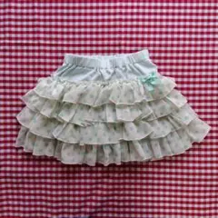 シャーリーテンプル　水色みずたまフリルスカパン 110